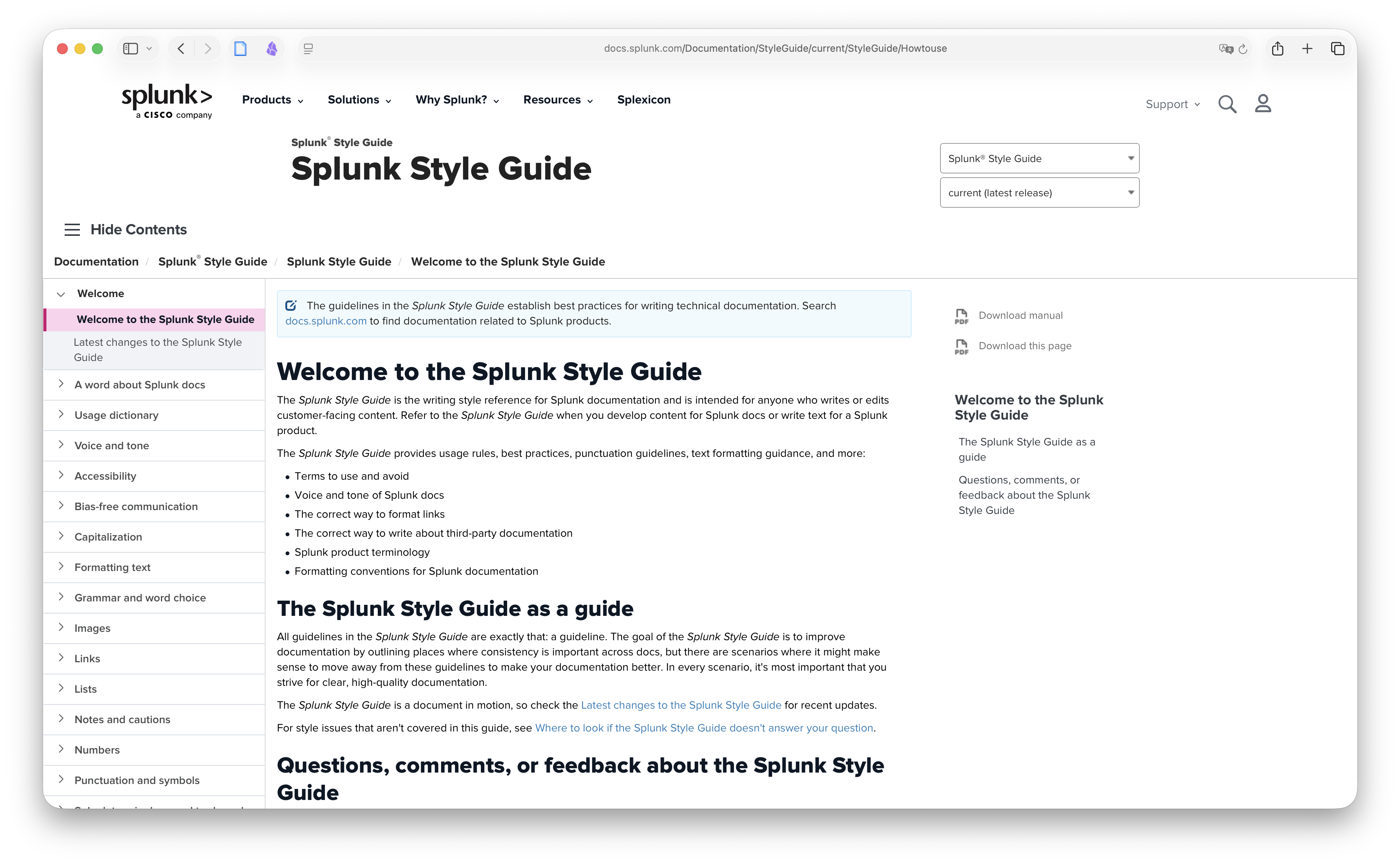 Splunk Style Guide Splunk Style Guide